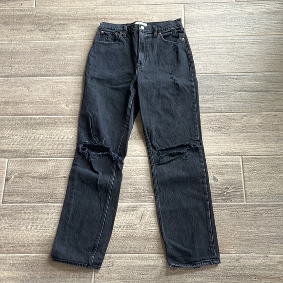 Abercrombie & Fitch 90s Ultra High Rise Straight Jeans Size W28 / 6R - Picture 2 of 8